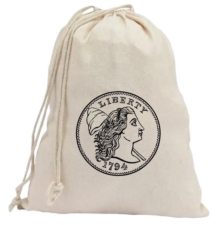 Coin Collector Bank Bag Liberty Cap Large Cent CB72