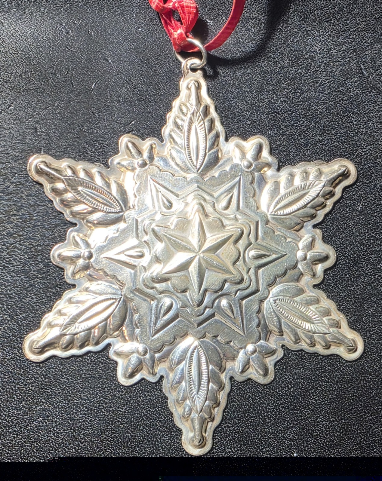 1999 Gorham Sterling Silver Snowflake Christmas Ornament