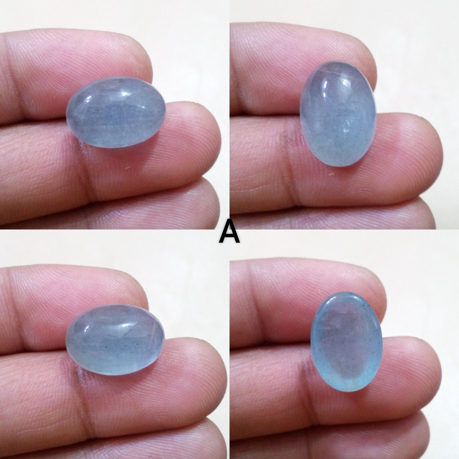 100% Natural Milky Blue Aquamarine Cabochon Loose Gemstone For Making Jewelry
