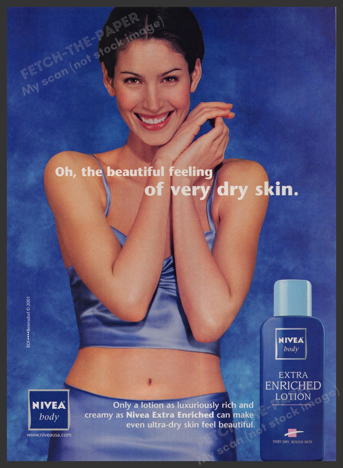 Nivea Body 2000s Print Advertisement 2001 Cute Girl Creamy Soft Skin