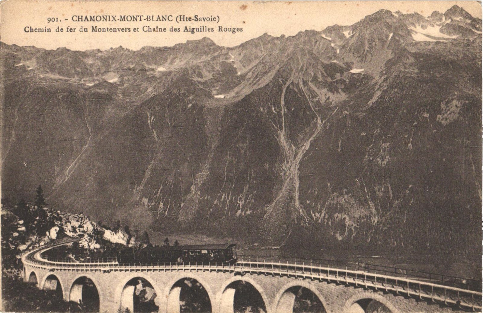 Chamonix France Montenvers Railway Aiguilles Rouges Divided Back Postcard c1910 Chamonix France Montenvers Railway Aiguilles Rouges Divided Back Postcard c1910