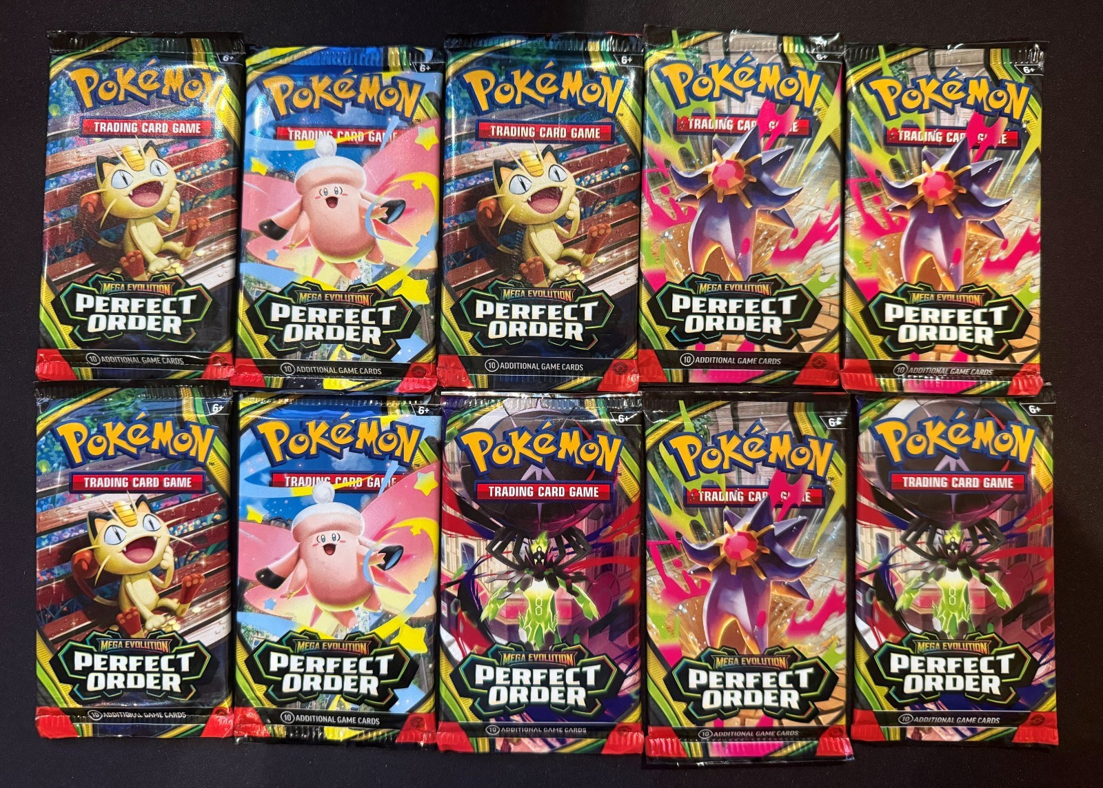 LOT 11 - Pokémon TCG Perfect Order x5 Booster Packs Factory Sealed English