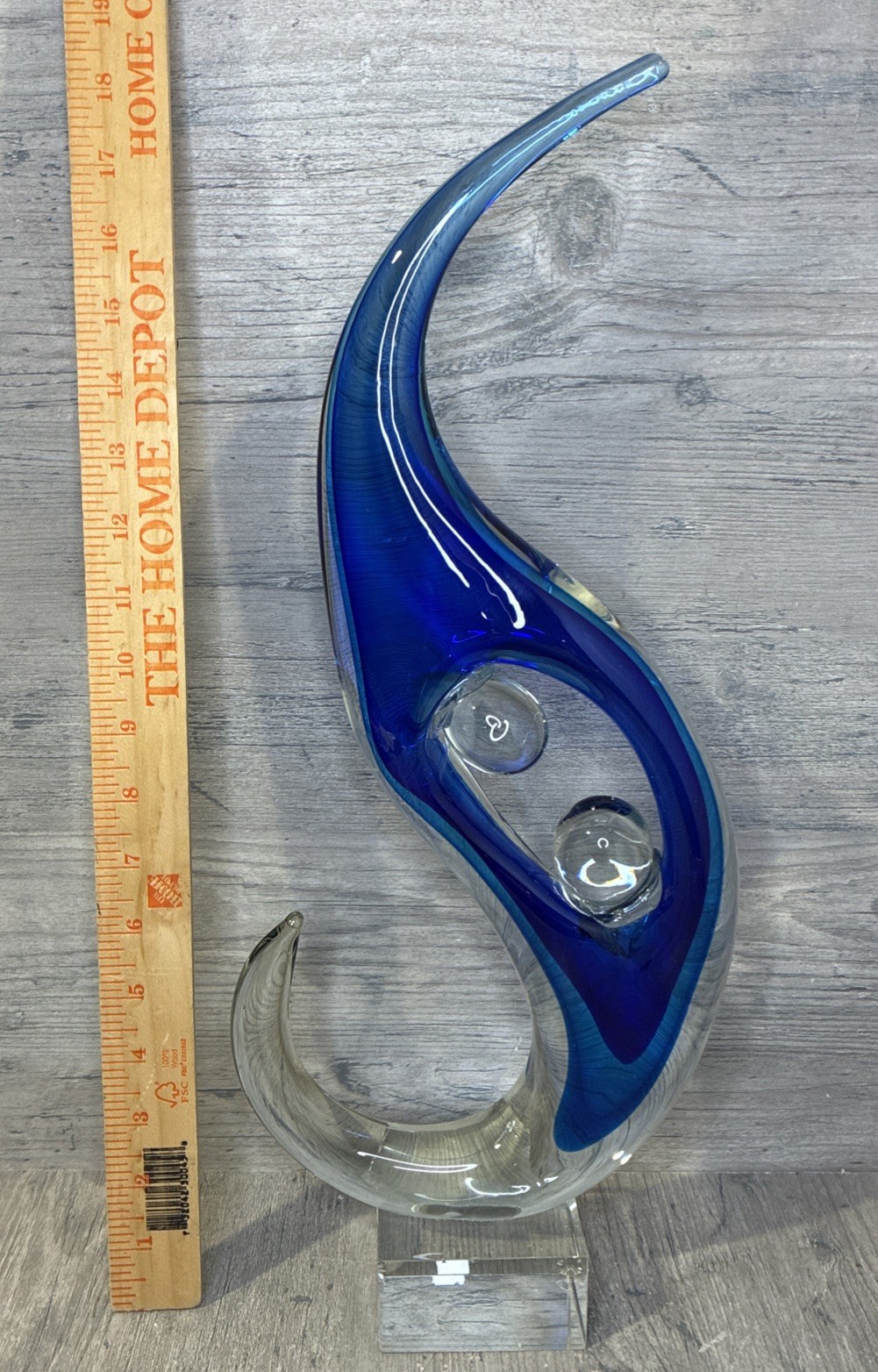 Devine Huge Murano Art Glass Freeform & Bubbles Abstract Sculpture