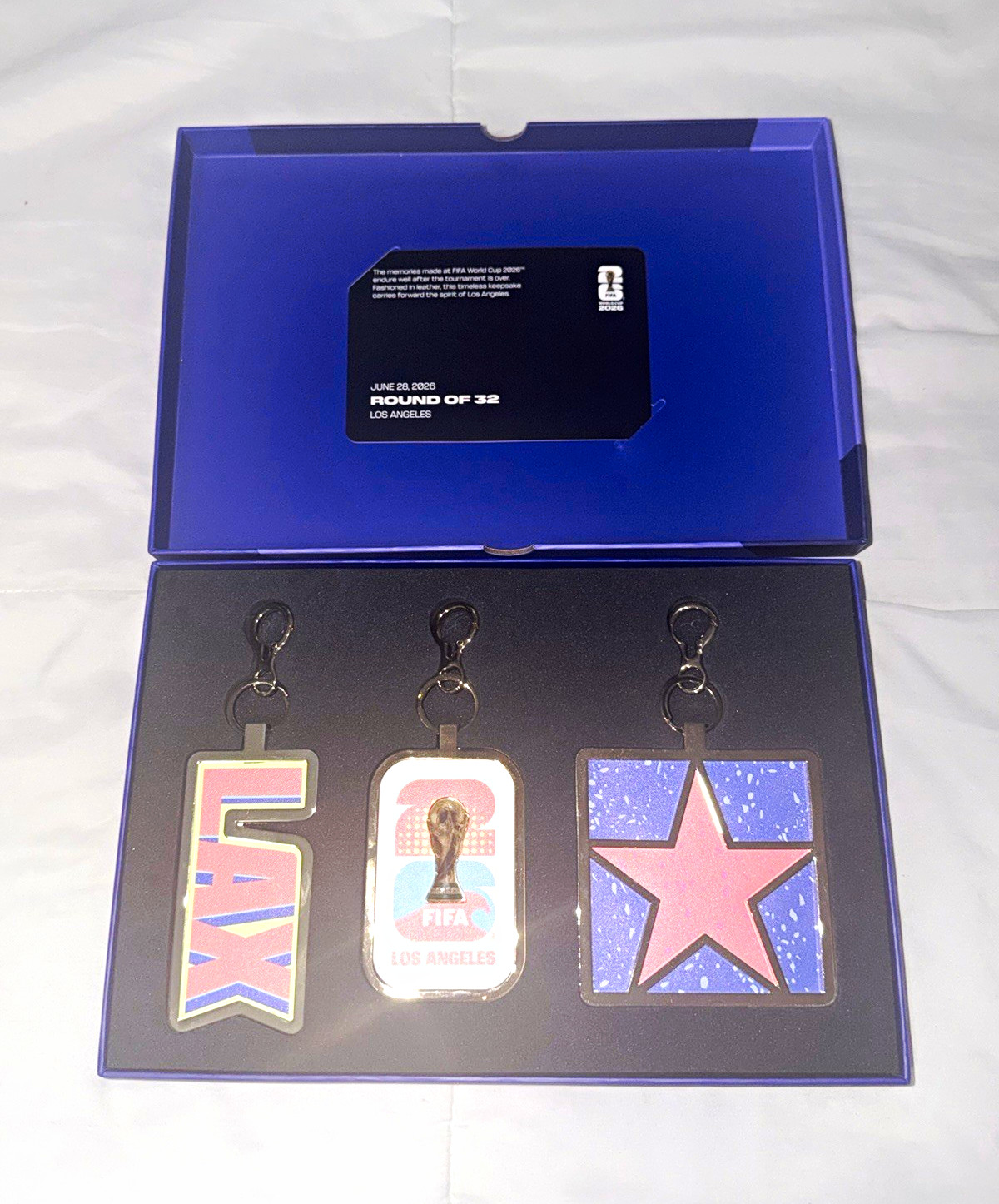 FIFA World Cup 2026 Hospitality gift Los Angeles Metal Keychain Set, Round of 32