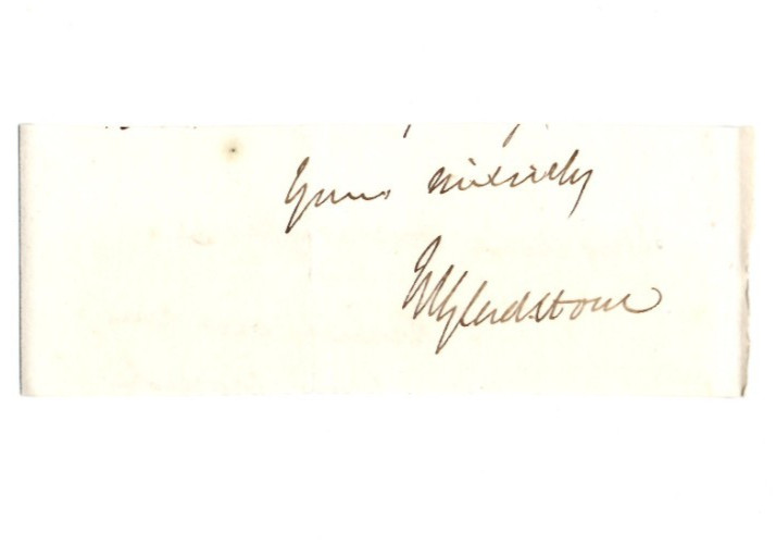 William Ewart Gladstone Signed Clip / Autographed British Prime Minister William Ewart Gladstone Signed Clip / Autographed British Prime Minister