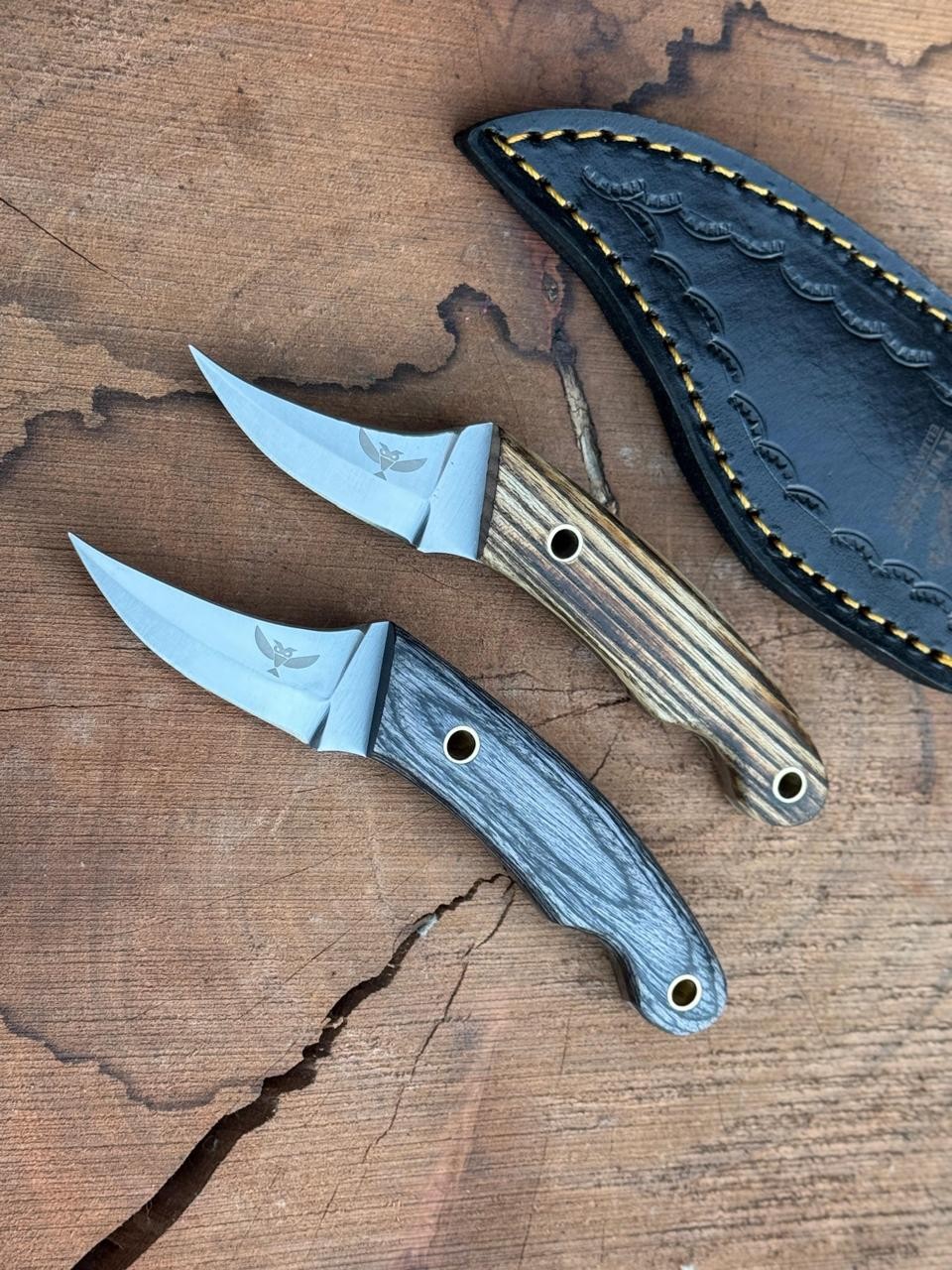 Owltown DAGGER BLADE Pivia Moon Knives PIKAL ELVIA, 7 handle colors, with sheath