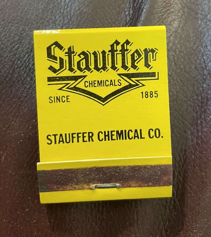 1960’s-70’s Stauffer Chemicals North Portland OR.  S. F., CA Matchbook Unstruck