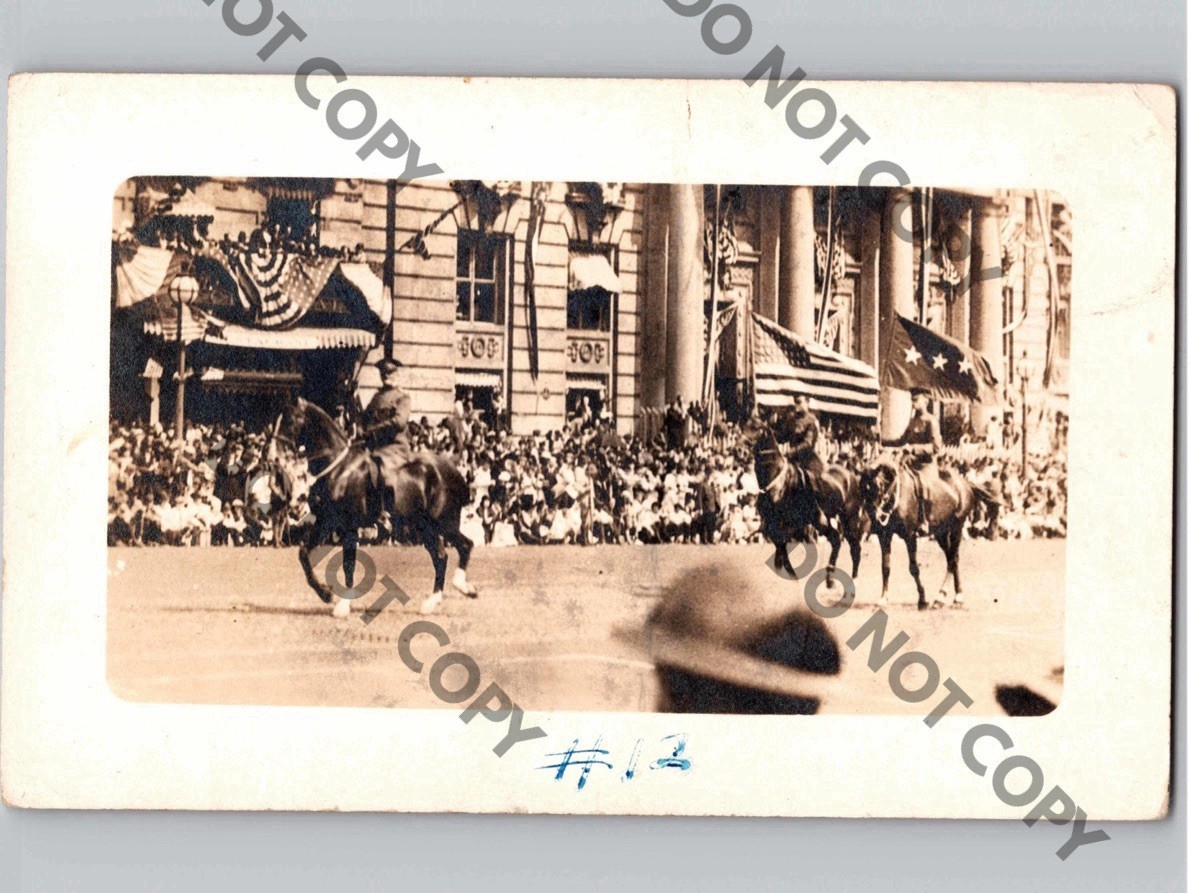 c1919 GEN GENERAL PERSHING 1st Div Parade Wellard Hotel Washington DC Mills RPPC