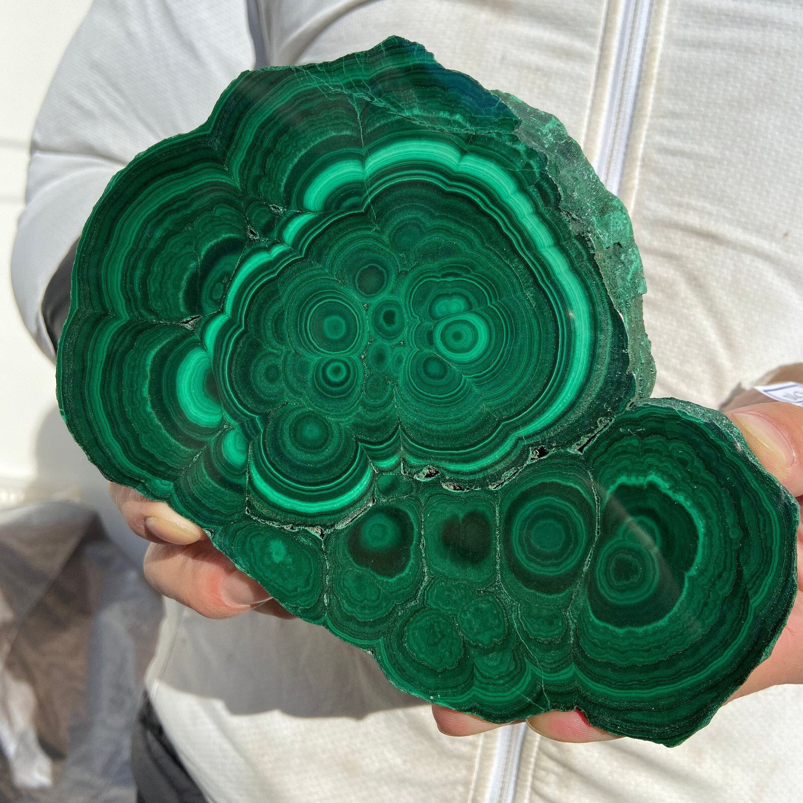 2.4lb Rare Natural Exquisite Malachite Crystal polishing Gem Rough Specimen
