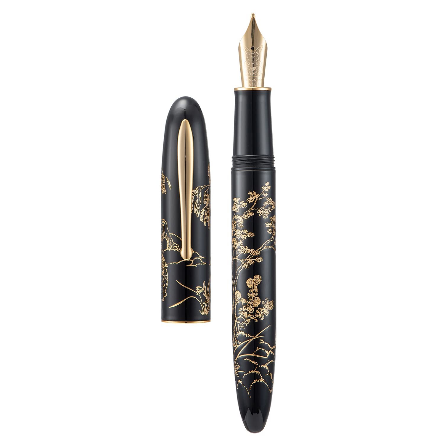HONG DIAN Hongdian N23 Black Rabbit Fountain Pen, Long Blade Medium Nib Gold ...