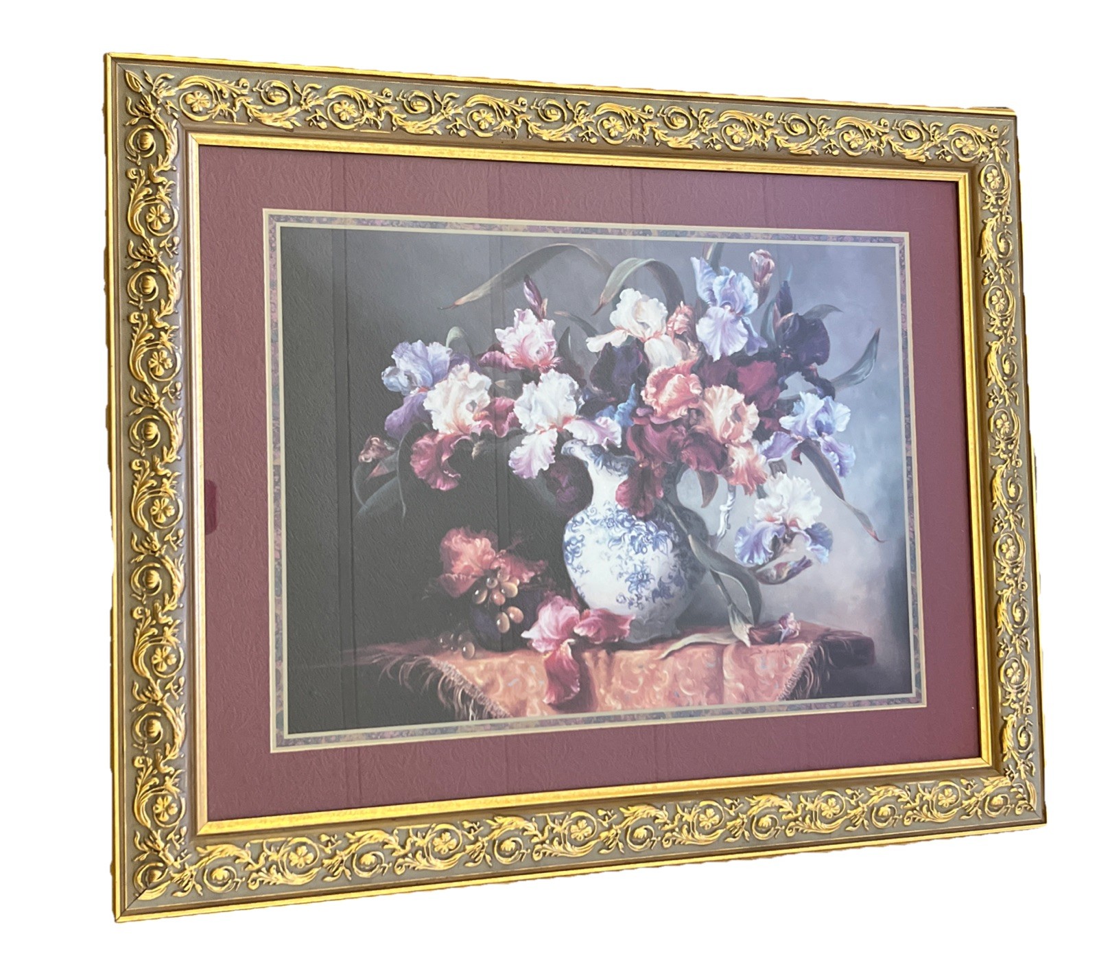Home Interior Pictures Wood Ornate Frame Art RETIRED and HARD to FIND MCM