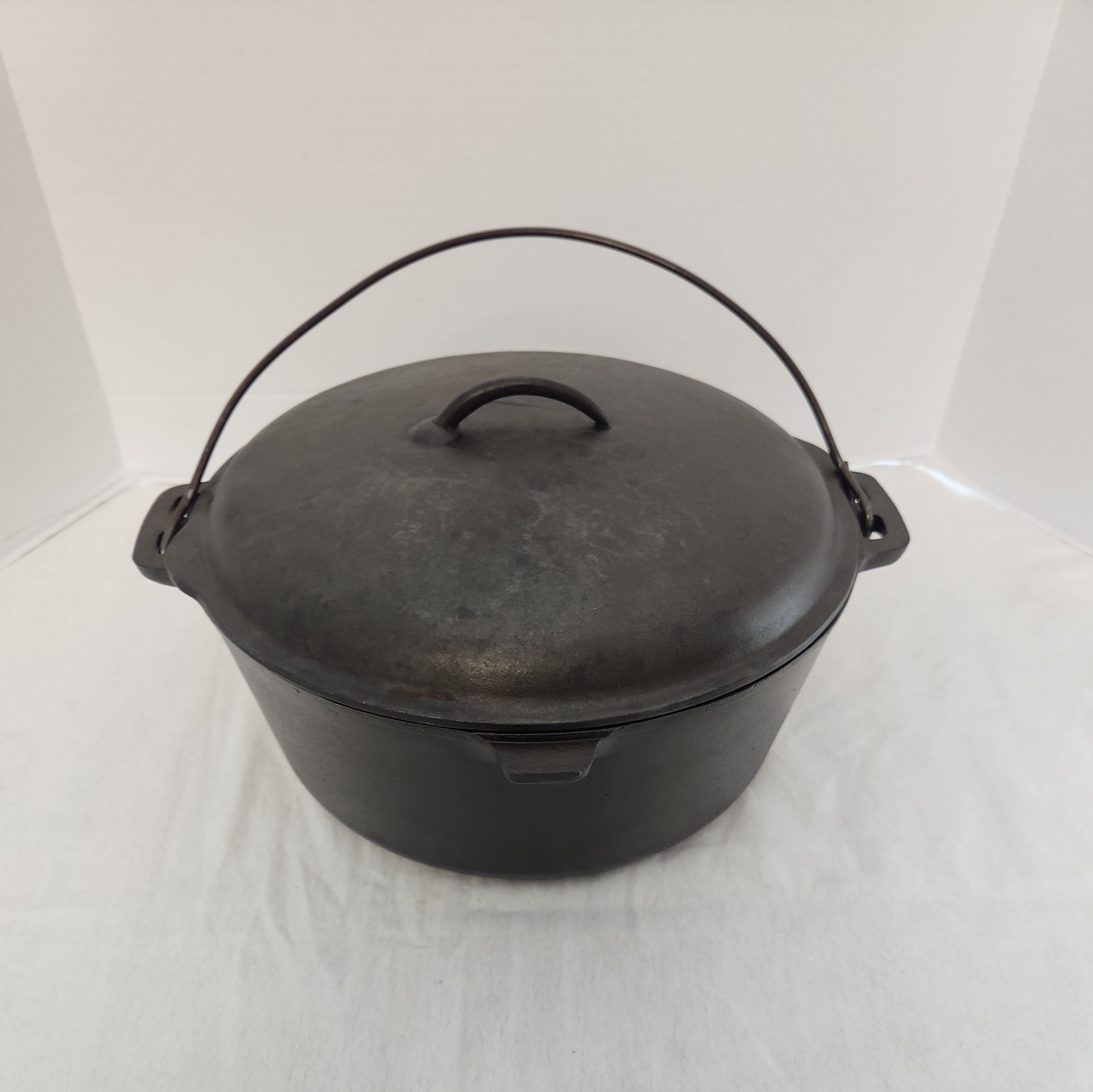 Vtg Birmingham Stove & Range BSR Cast Iron #10 12 5/8 Dutch Oven w/Lid RESTORED 