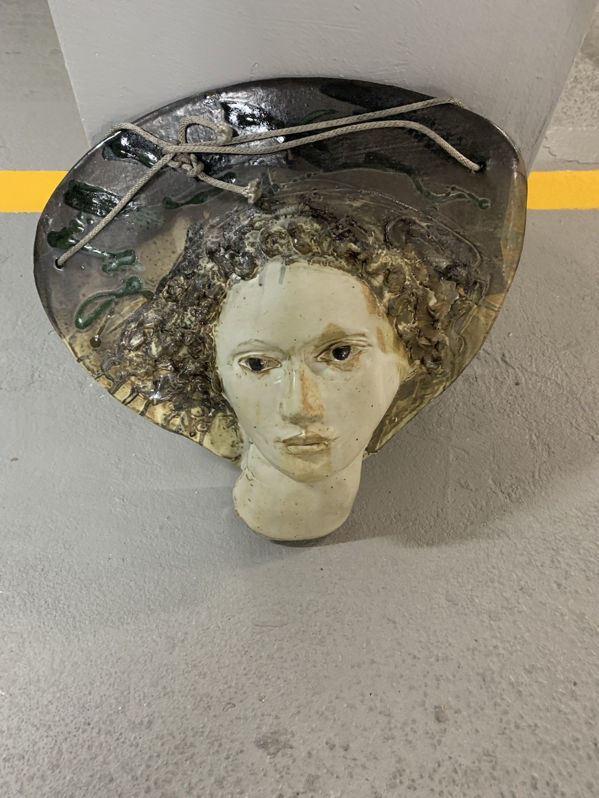 VTG PORCELAIN WOMEN HEAD WITH HAT