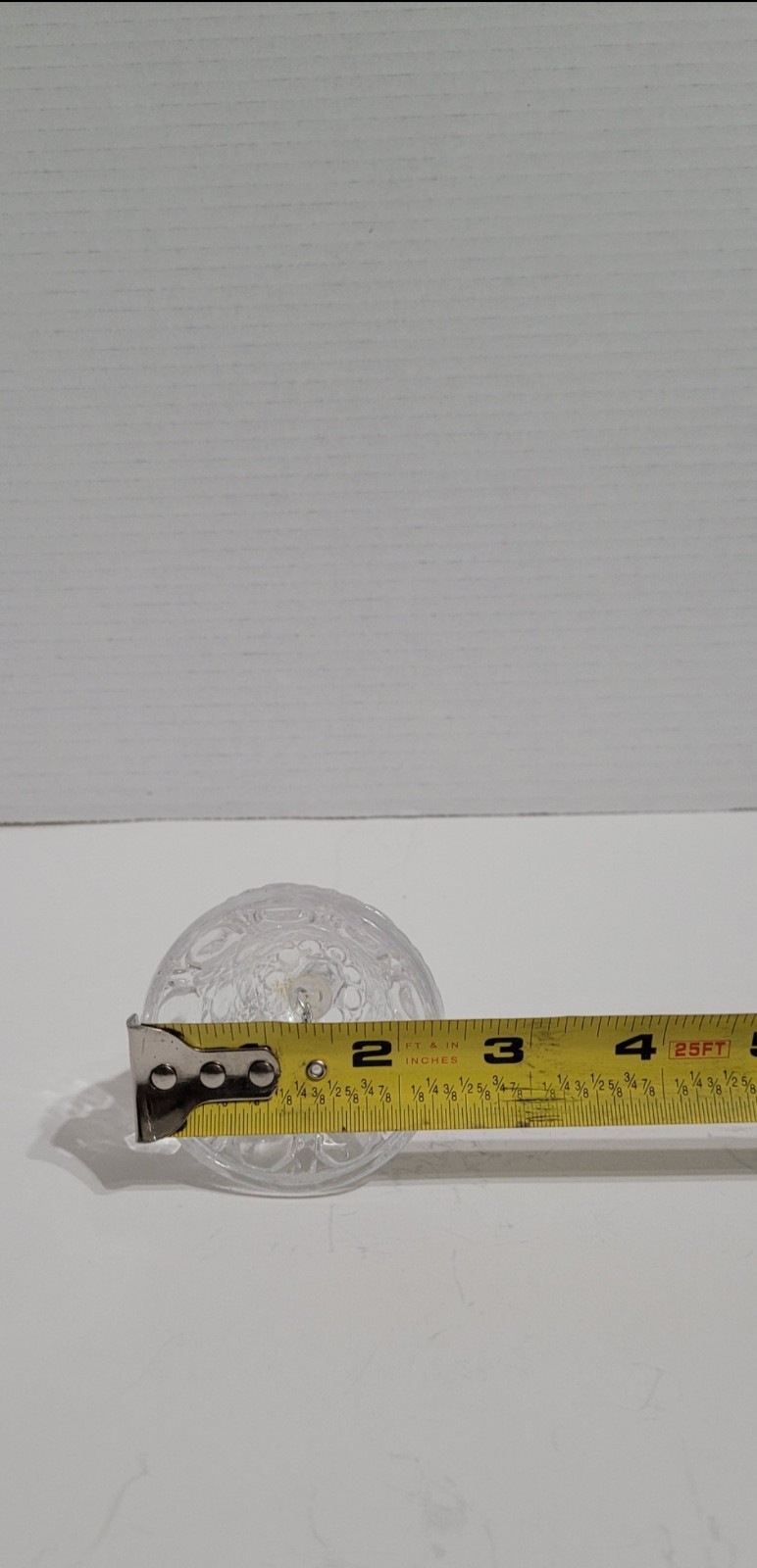 Vintage Crystal Glass Bell, Cut Diamond Button Design 5” Tall Vintage Crystal Glass Bell, Cut Diamond Button Design 5” Tall