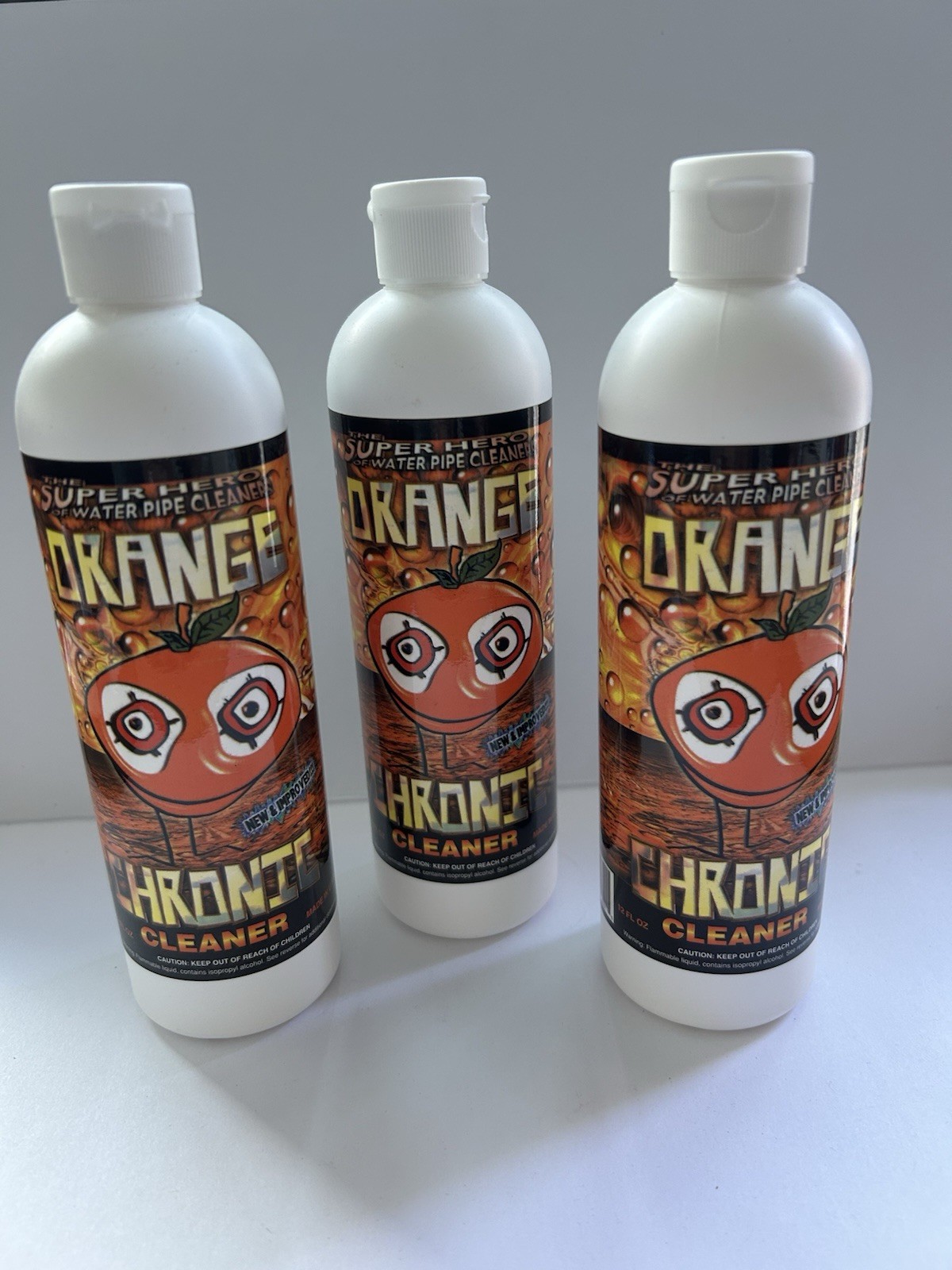 Orange Chronic Glass Pipe Cleaner 12 Oz/ 3 Pack