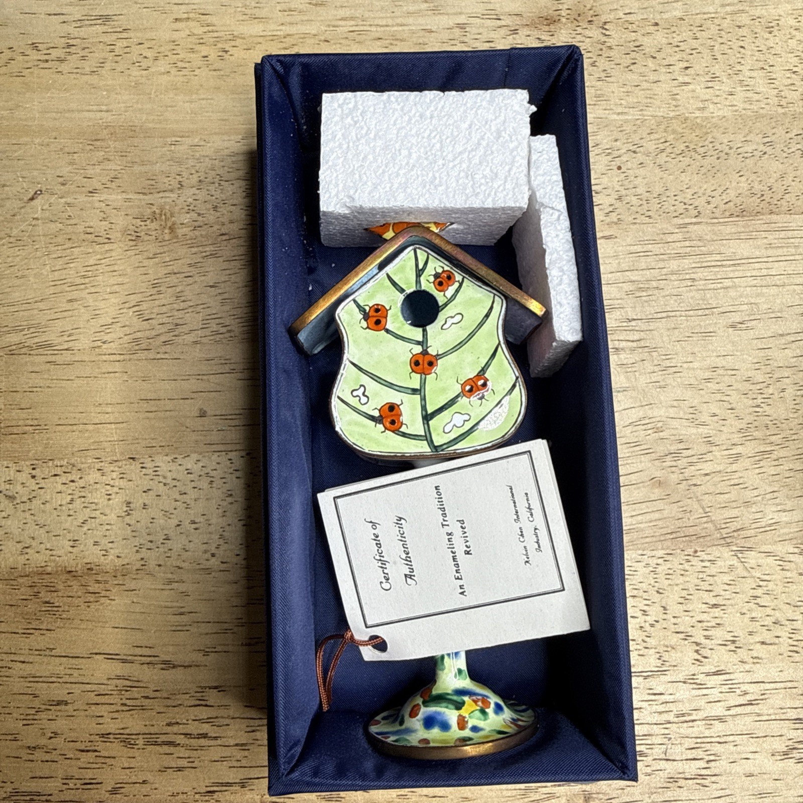 Kelvin Chen Enamel Birdhouse Trinket