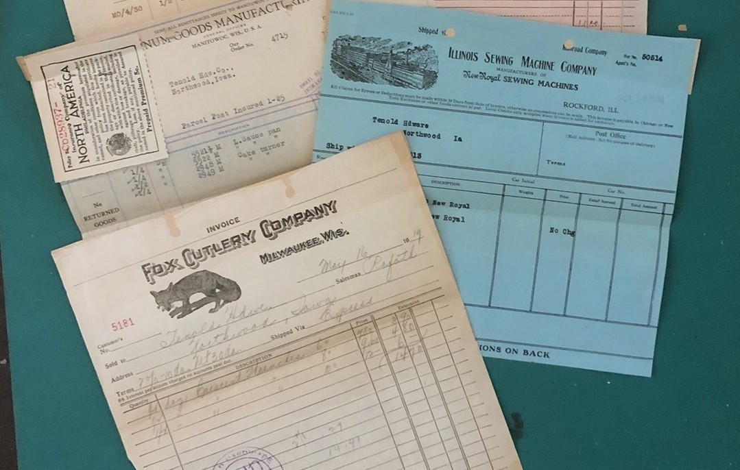 Lot of 6 Vintage 1920's Paper Invoices from Hardware Store Journaling Crafts Lot of 6 Vintage 1920's Paper Invoices from Hardware Store Journaling Crafts