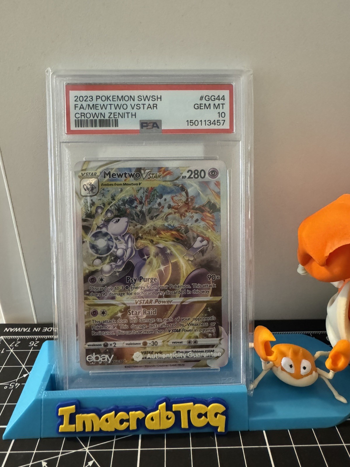 PSA 10 Mewtwo VSTAR GG44/GG70 Crown Zenith Ultra Rare Holo Pokémon TCG GEM MINT