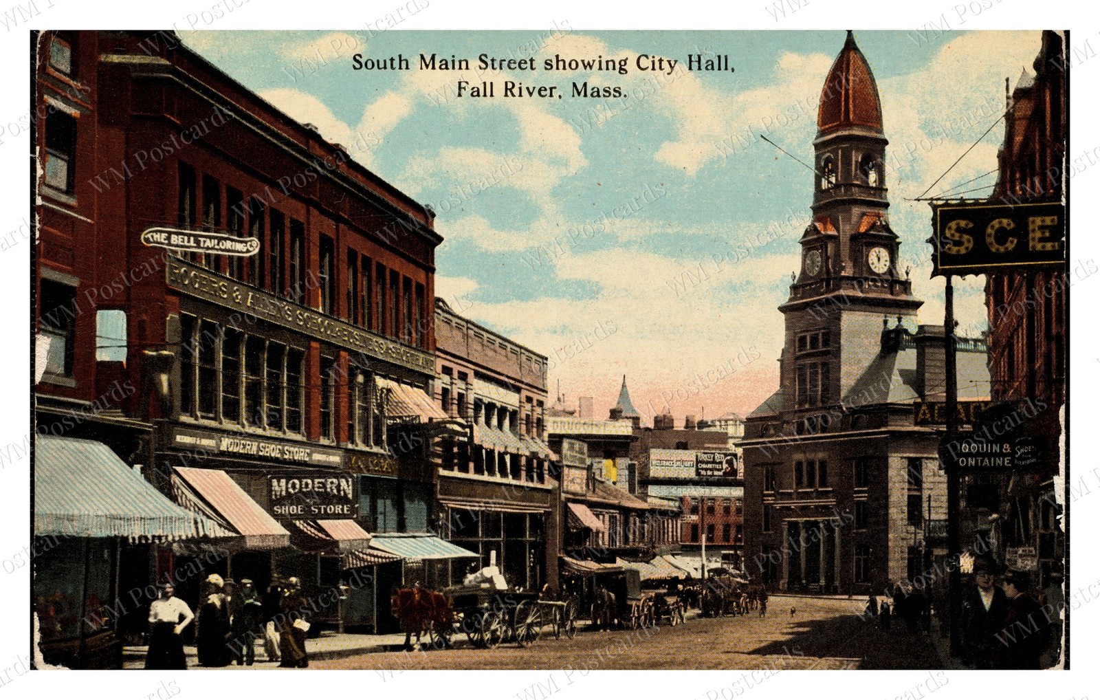 Fall River Massachusetts 1910s South Main City Hall Standard Postcard Fall River Massachusetts 1910s South Main City Hall Standard Postcard