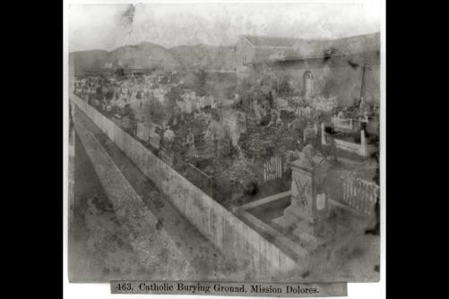 San Francisco California Catholic Burying Ground Mission Dolores 1866 Cemetery