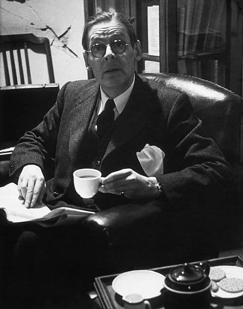 Portrait of the American-born British poet TS Eliot in 1948 the ye- Old Photo