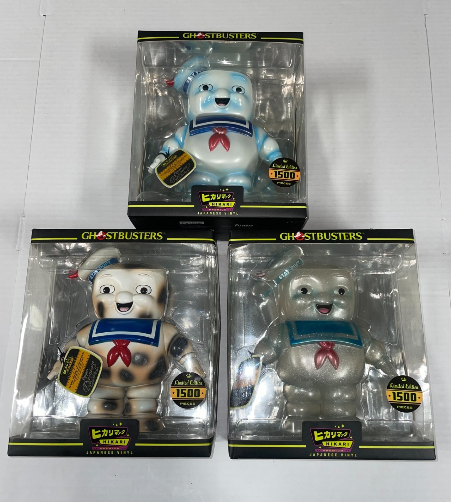 Ghostbusters Stay Puft Marshmallow Man Hikari Premium Japanese Vinyl Funko Lot 