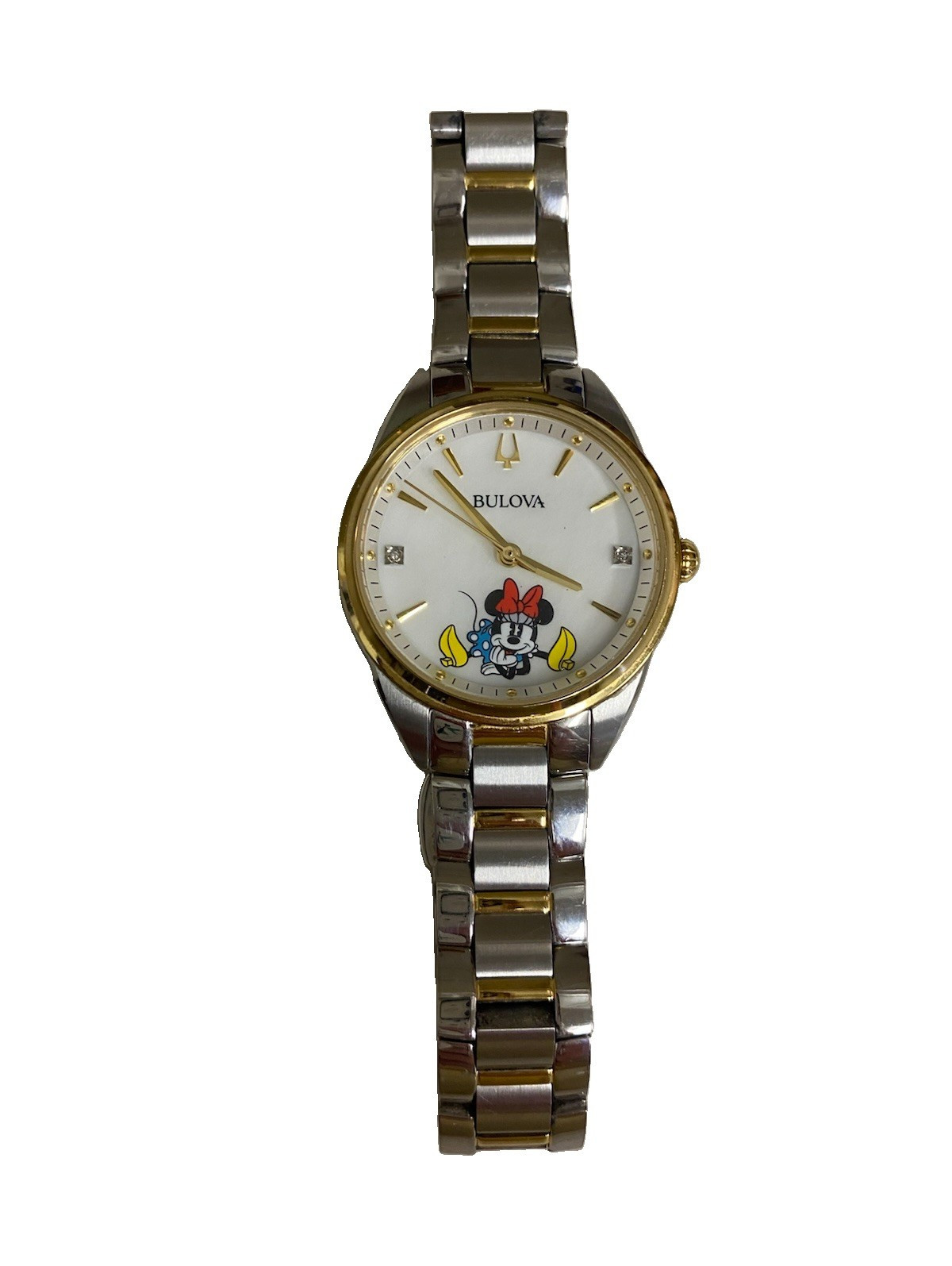 Bulova Disney Parks Minnie Mouse Two-Tone Stainless Steel Wristwatch
