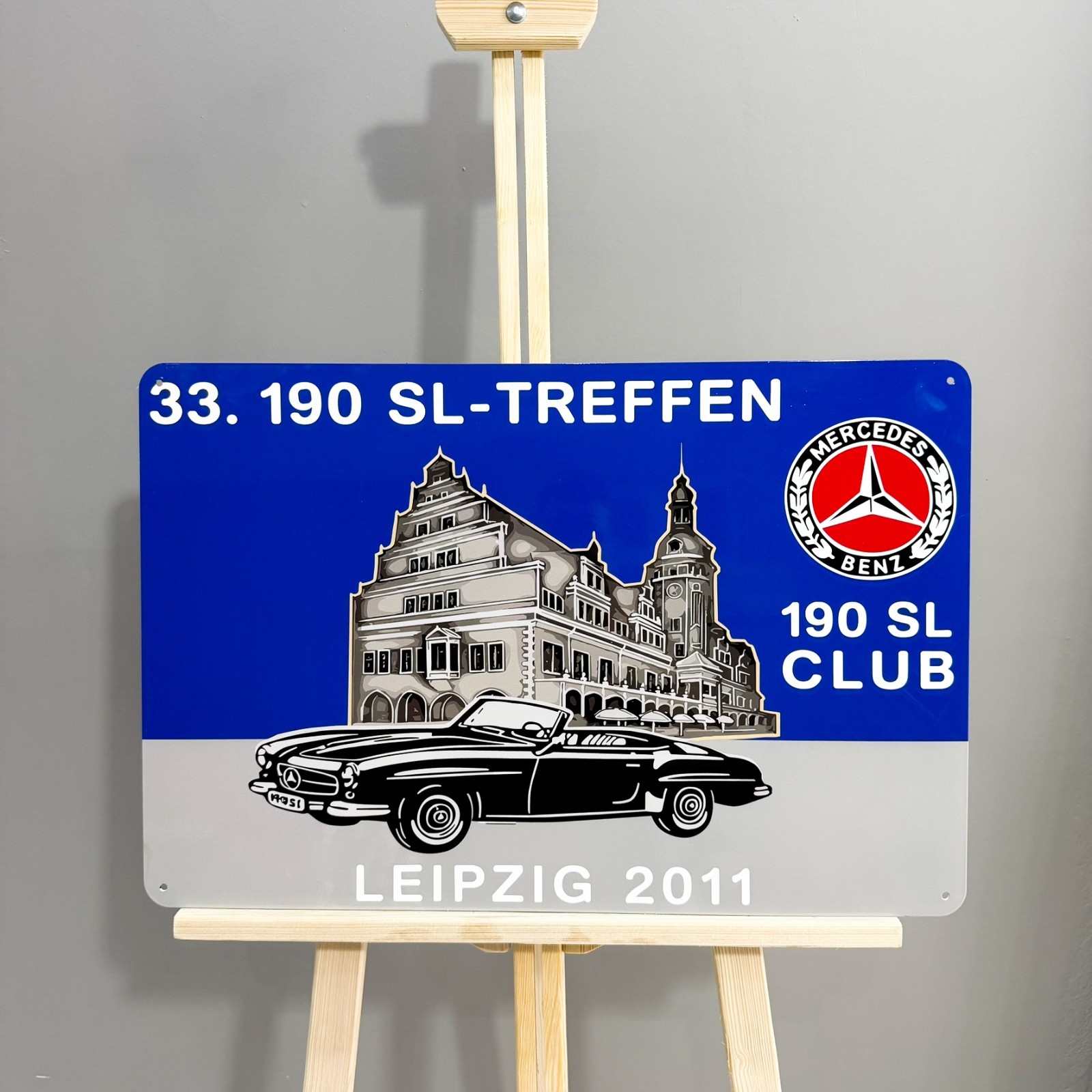 Mercedes-Benz 190 SL Treffen Leipzig 2011–Vintage Automotive Metal Sign 40x60cm