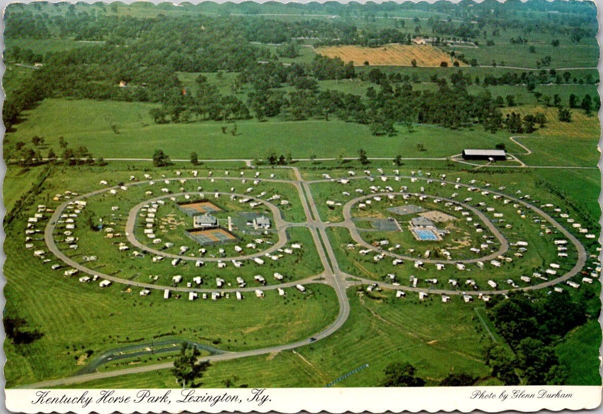 Kentucky Horse Park Lexington KT AERIAL View c1970 Postcard
