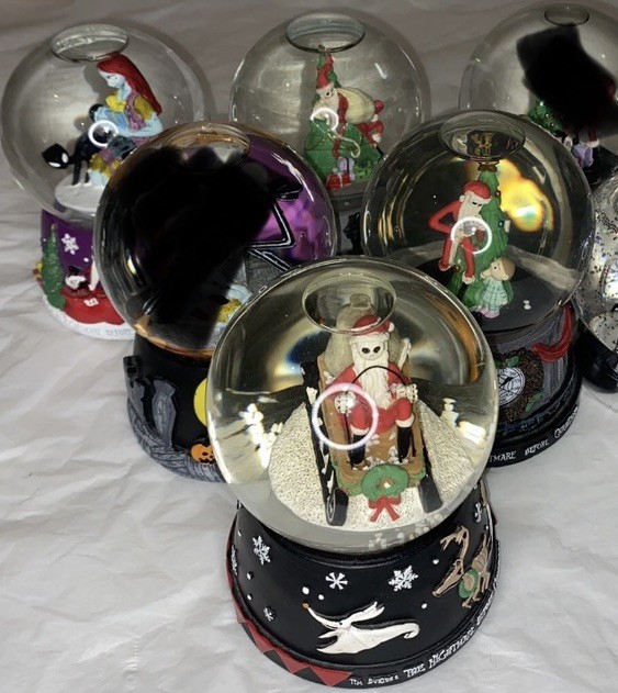 $40 EACH Disney Nightmare Before Christmas Jack Skellington Musical Snow Globe