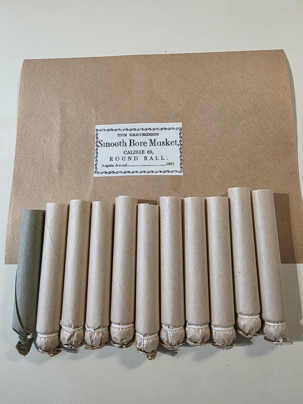 Augusta Round Ball .69 cal Paper Cartridges Arsenal Packs 