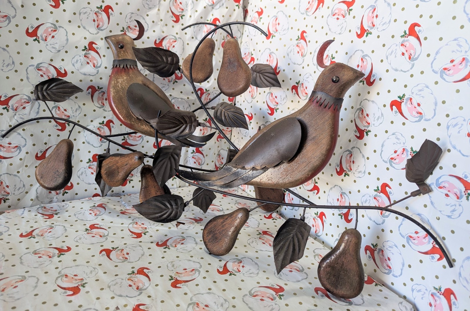 Masketeers Wall Art Partridge Pear Tree & Birds 1961 Decor Metal Wood Vintage Masketeers Wall Art Partridge Pear Tree & Birds 1961 Decor Metal Wood Vintage