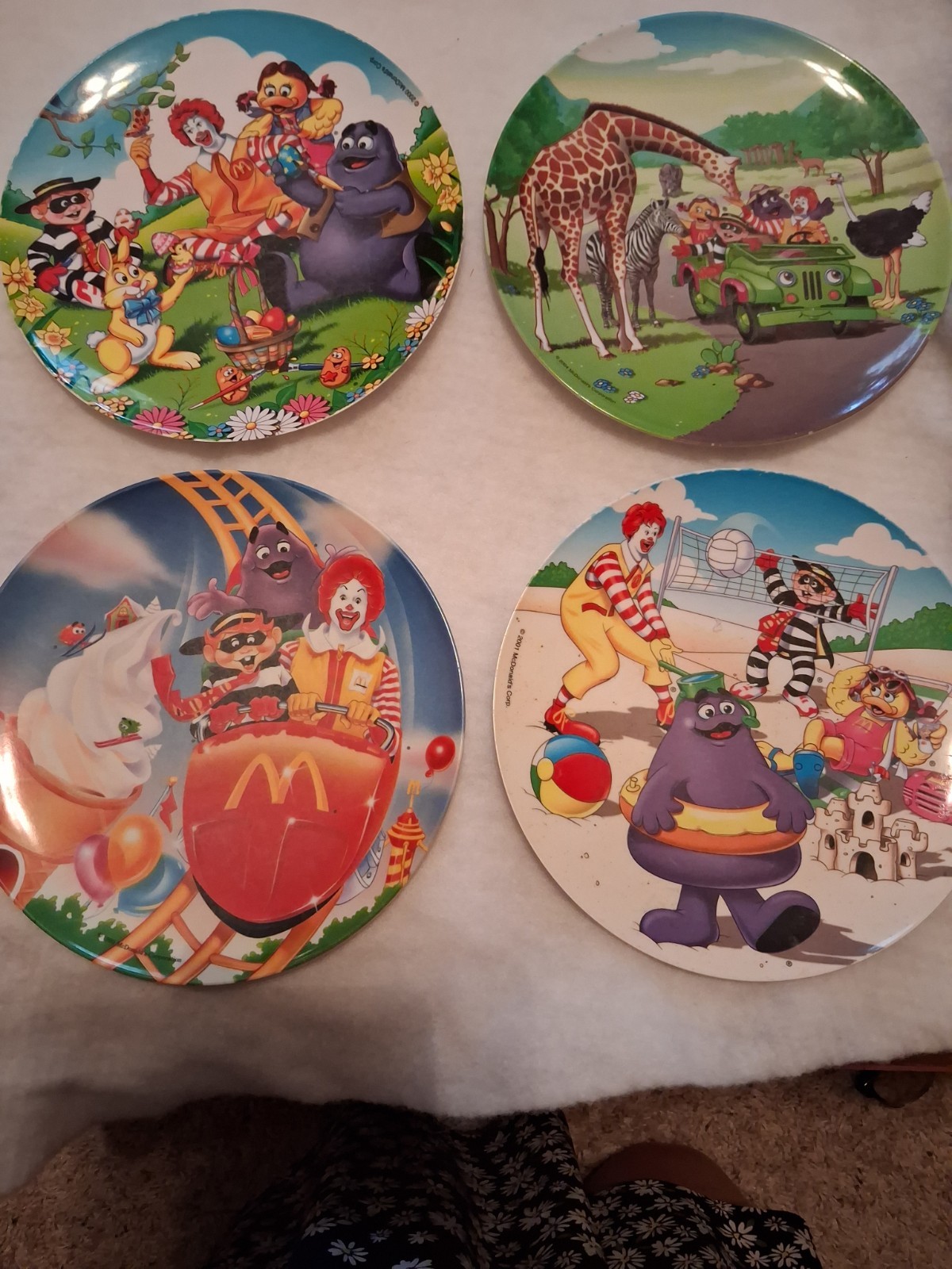 Vintage Ronald Mcdonald Plates. Lot Of 4 Melamine Vintage Ronald Mcdonald Plates. Lot Of 4 Melamine