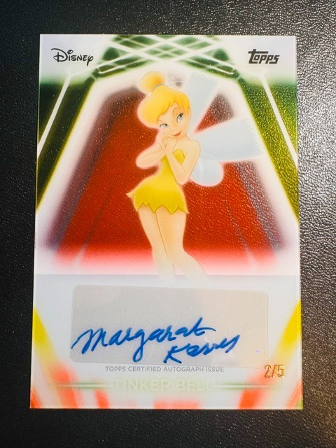 2026 Topps Disney Neon Etch Auto Margaret Kerry (Tinker Bell) 2/5 TNA-MK