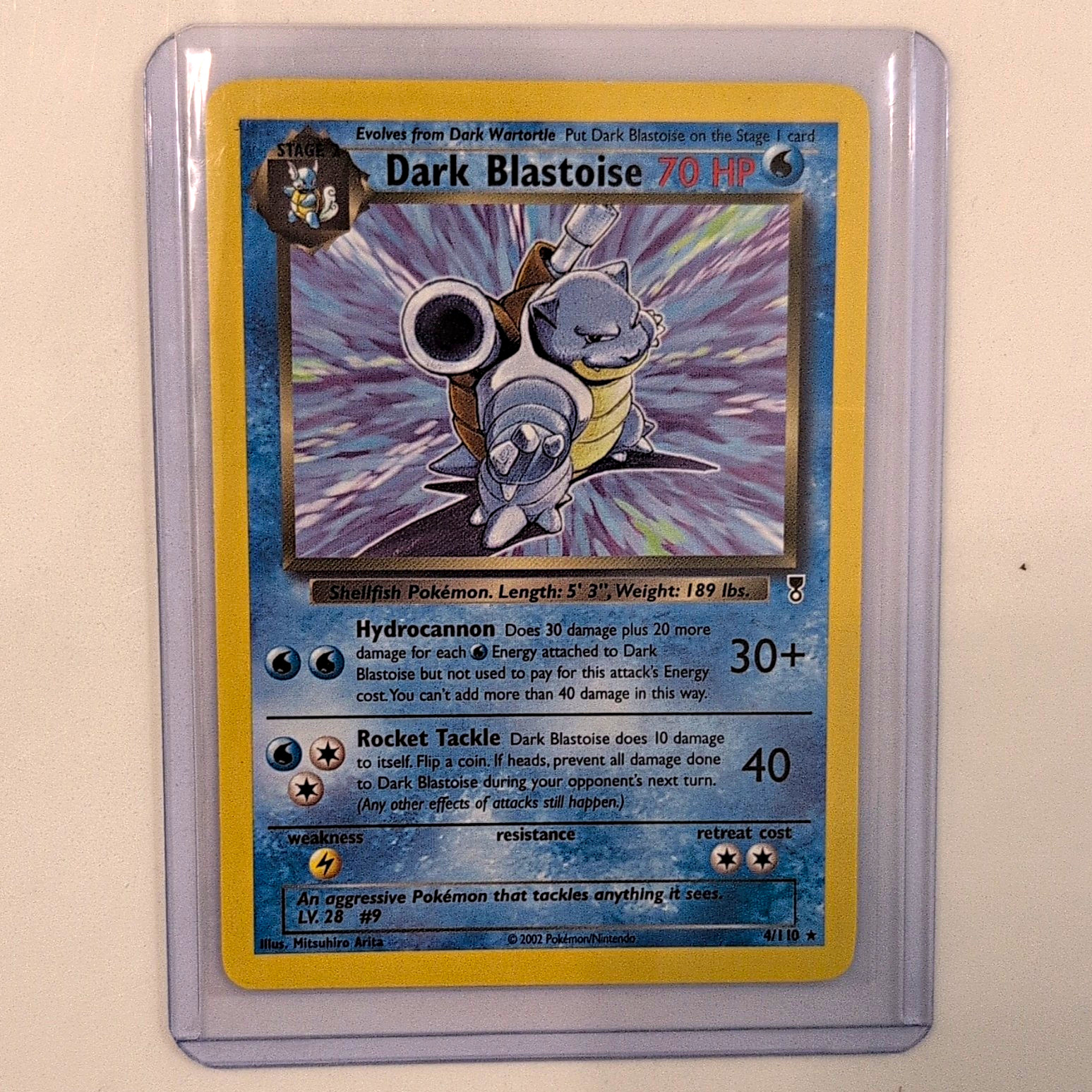 Pokémon 2002 Legendary Collections Dark Blastoise 4/110 Non-Holo English(Crease)