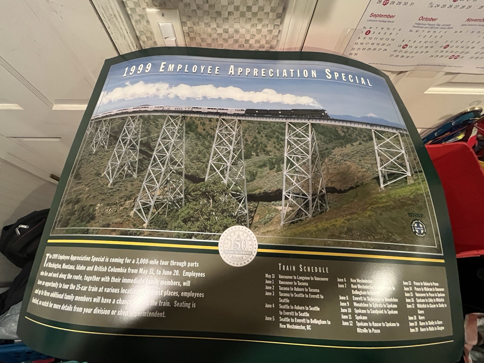 BNSF 1999 Employee Appreciation Special Poster 