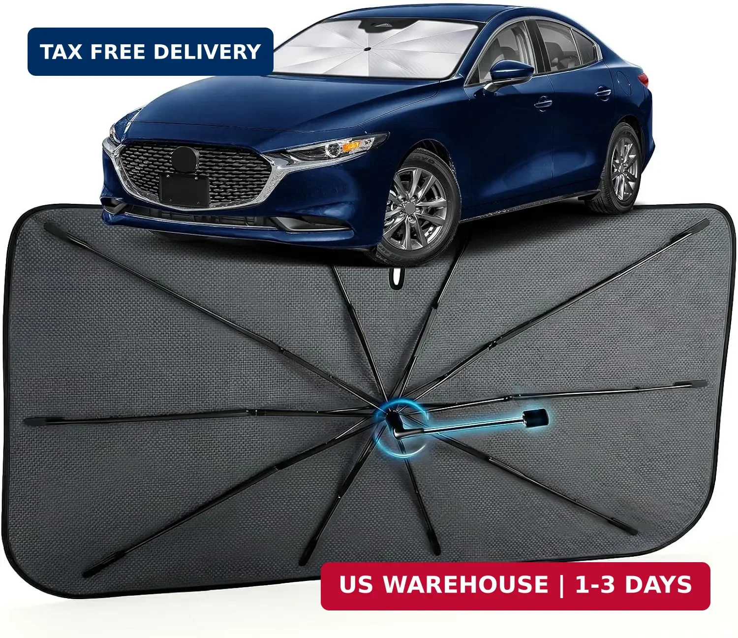 Car Windshield Sun Shade Umbrella for Mazda 3 2014-2026, 1:1 Fit Sunshade | [Ref Car Windshield Sun Shade Umbrella for Mazda 3 2014-2026, 1:1 Fit Sunshade | [Ref