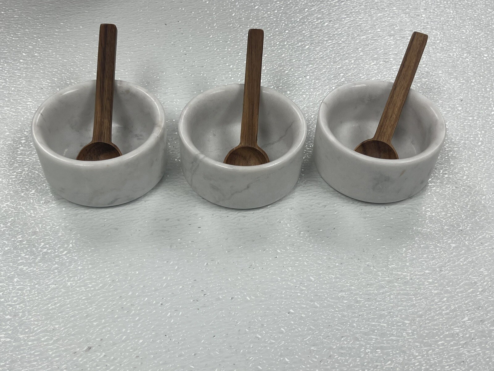 Nambe Chevron Condiment Bowls & Spoons No Tray MT1529