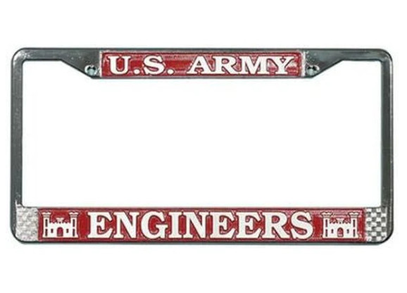 army engineers red license plate frame made in usa
