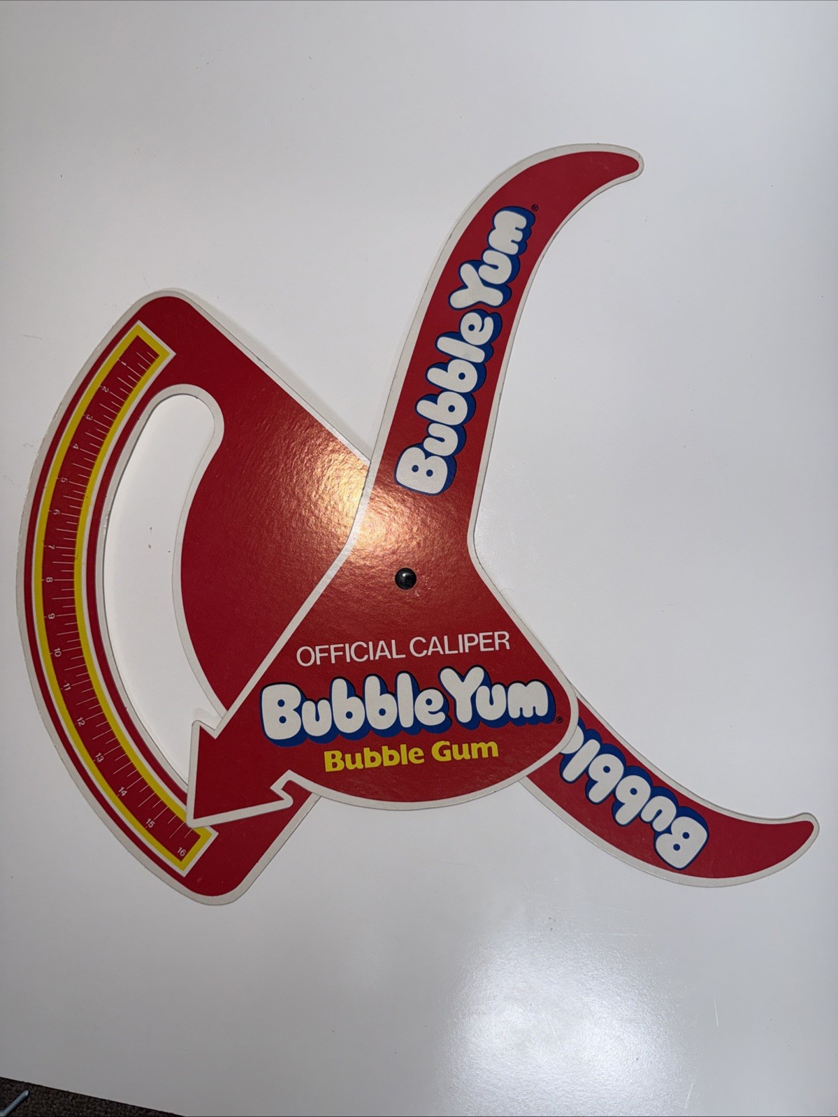 Vintage Bubble Yum Official Caliper Bubble Gum Contest Advertising Promo