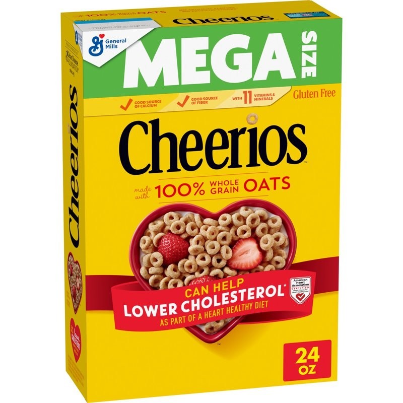 Cheerios Heart Healthy Gluten Free breakfast cereal Mega Size 24 oz....