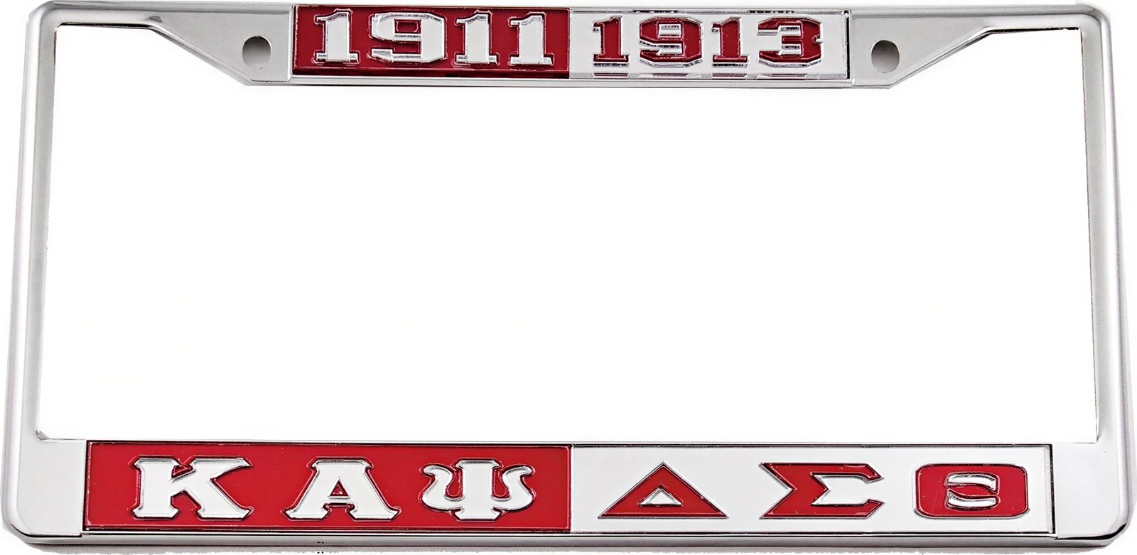Kappa Alpha Psi + Delta Sigma Theta Split License Plate Frame [Silver Standar...