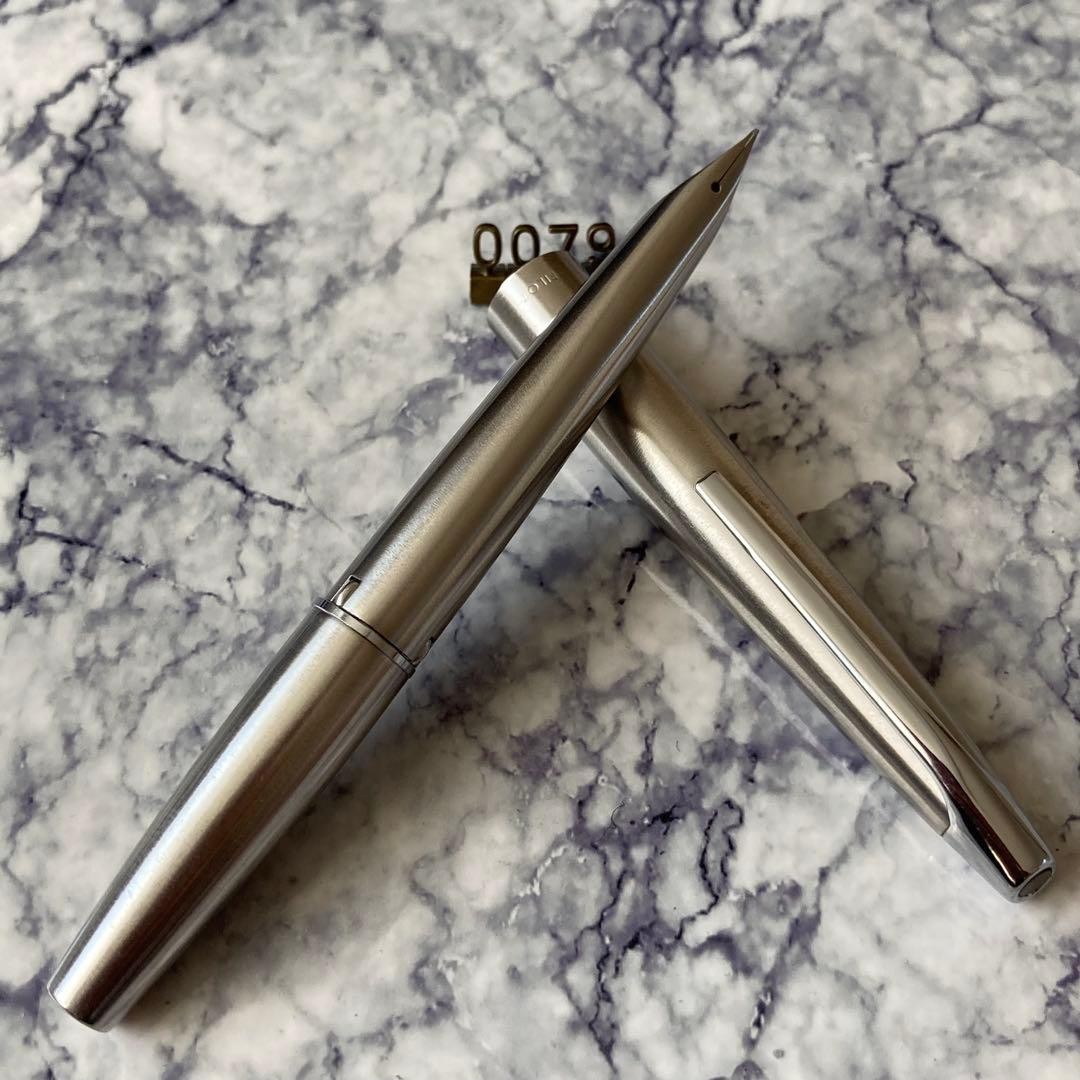 Rare Pilot Myu μ Fountain Pen F Nib 1974 Overhauled Vintage Stainless Steel