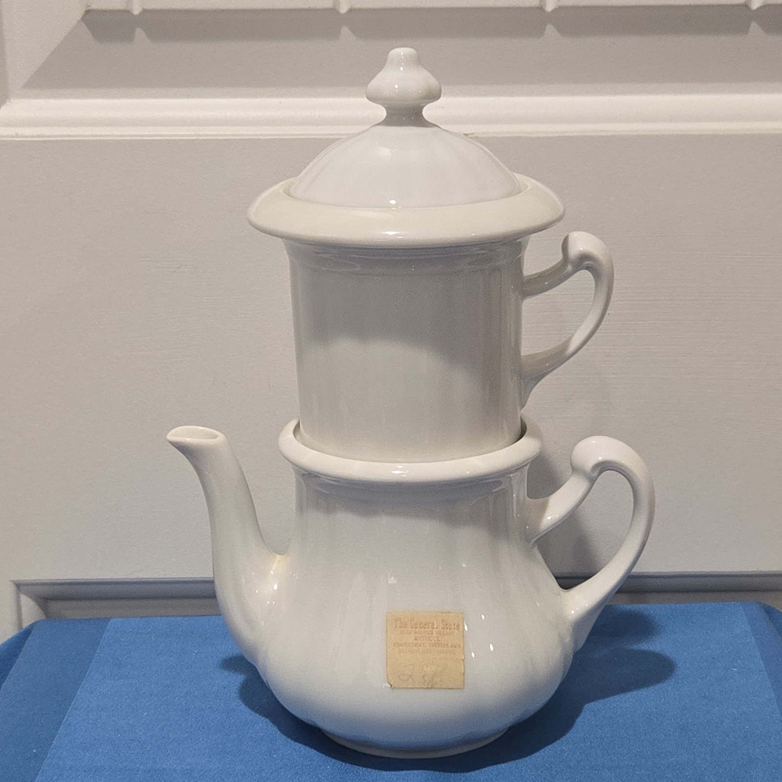 Vtg. Karlsbad White Porcelain Coffee Maker Germany Walkure Porzellan (S.P.M.) 