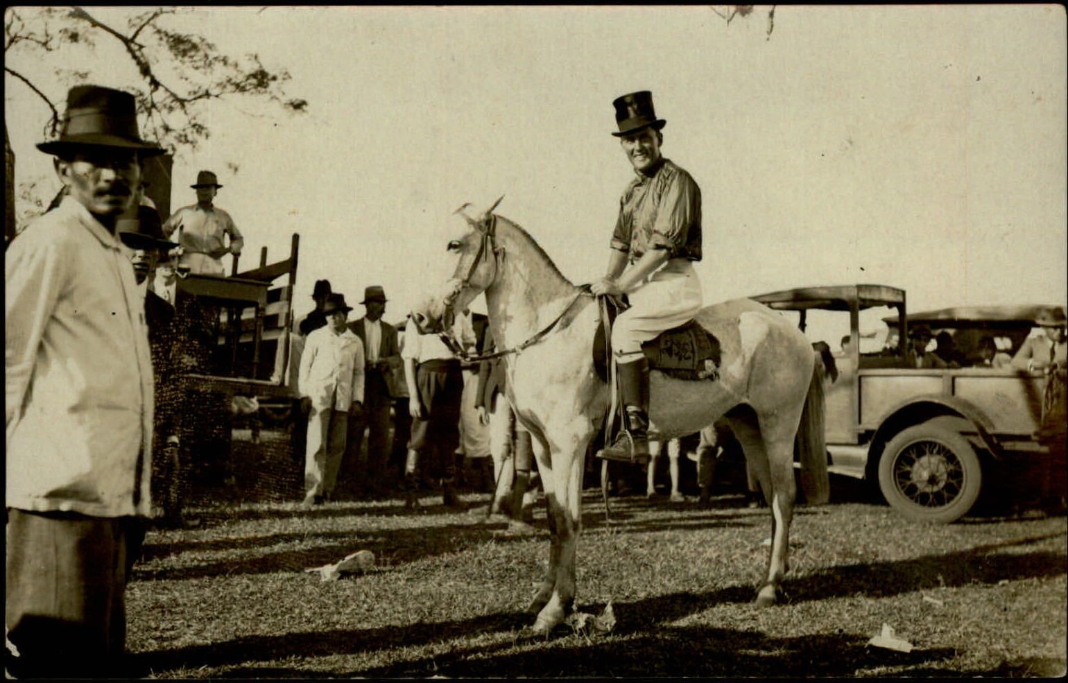 RPPC France? Spain? Beautiful horse antique truck race? Parade? Real photo PC
