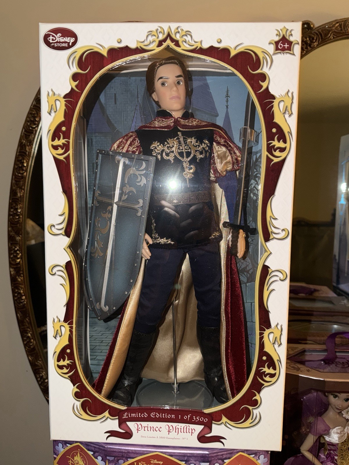 Disney Store Prince Philip 17” Doll Sleeping Beauty LE 3500 NRFB Limited Edition