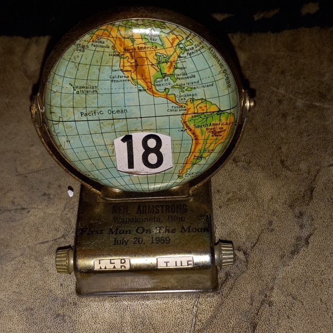 Neil Armstrong Globe Perpetual Desk Calendar First Man On The Moon July 20 1969