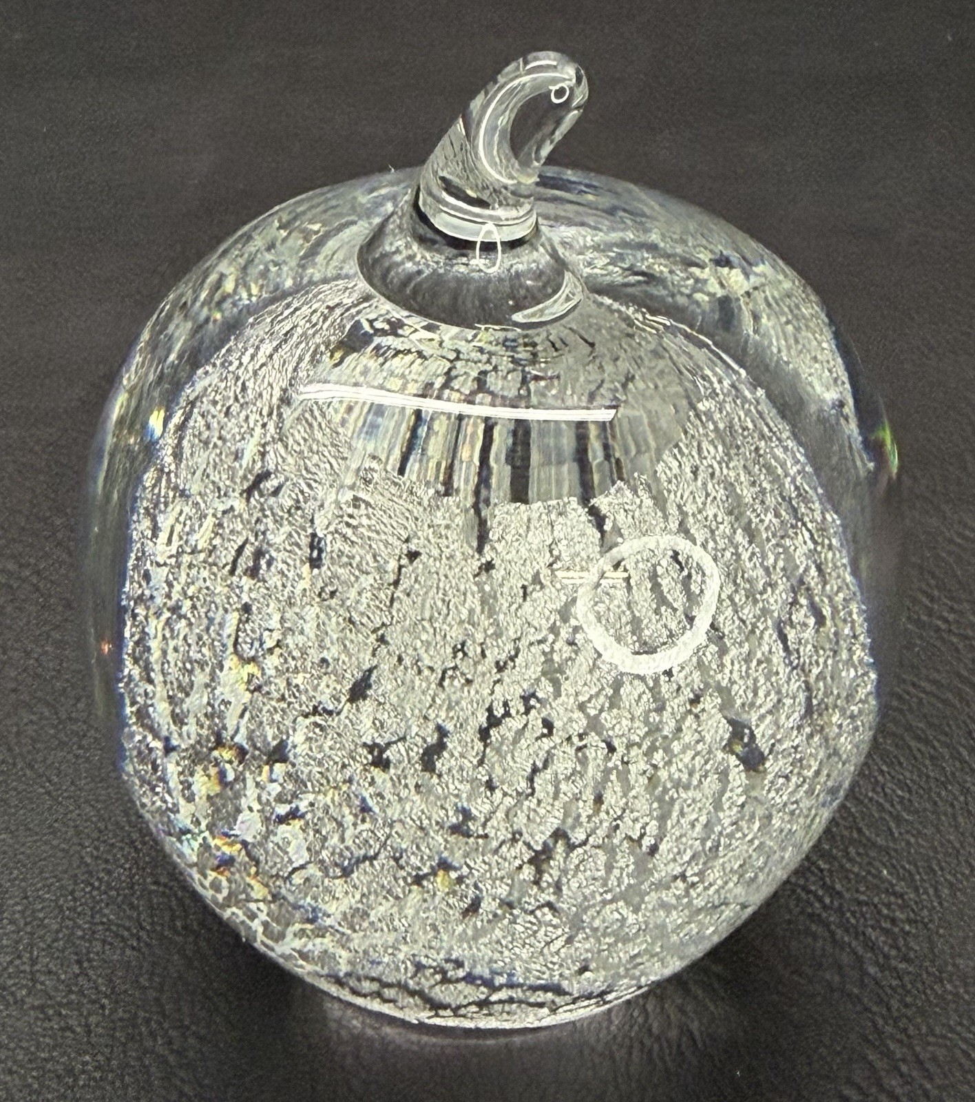 Stromsberg Shyttan Glass Apple Signed Numbered Original Sticker