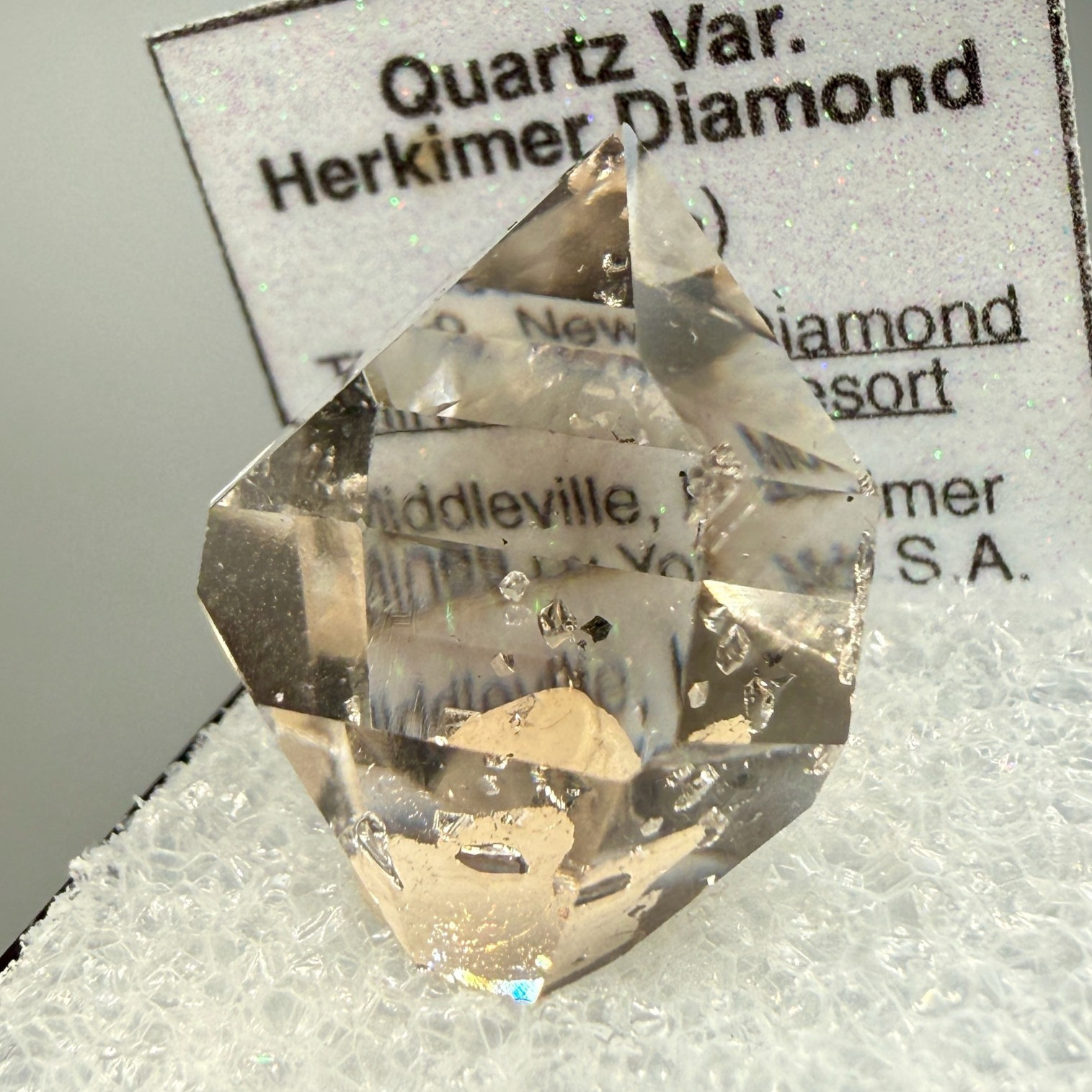 A+ Grade Light Smoky Herkimer Diamond Gem w/ Sharp Terminations, Perfect Clarity
