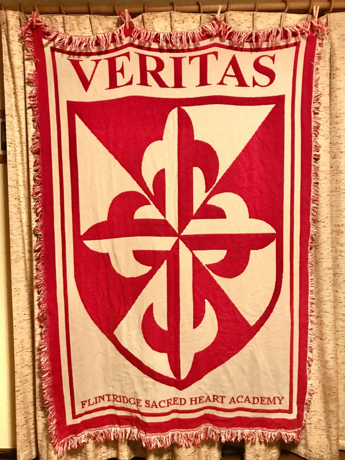 Flintridge Sacred Heart Academy VERITAS School Tapestry - USA Made - 68 Flintridge Sacred Heart Academy VERITAS School Tapestry - USA Made - 68